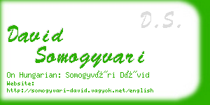 david somogyvari business card